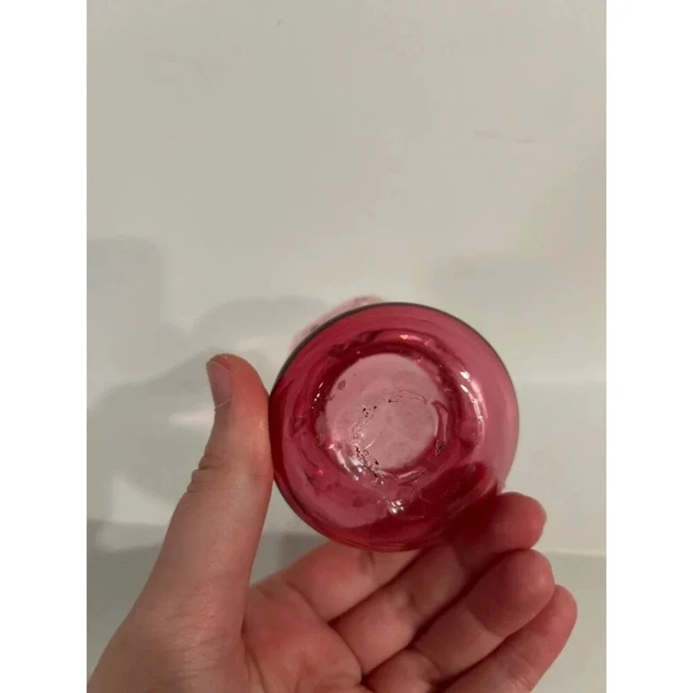 Pilgrim Glass Cranberry Bud Vase